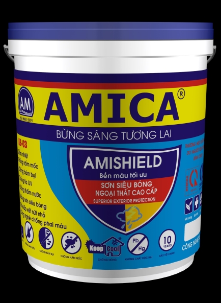 Sơn siêu bóng ngoại thất cao cấp AMISHIELD (AB-03) - Siêu bền màu